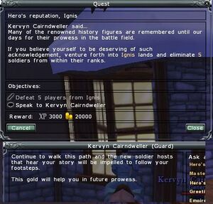 Hero's Reputation, Ignis (Alsius) Quest Screenshot.jpg