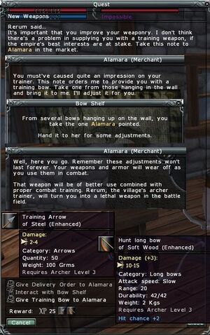 New Weapons (Alsius Archer) Quest Screenshot.jpg
