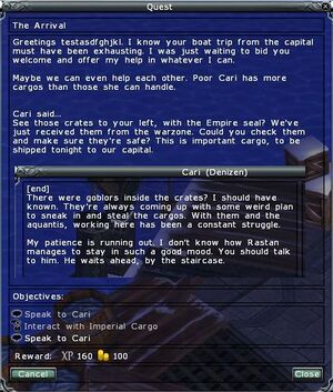 The Arrival (Alsius) Quest Screenshot.jpg
